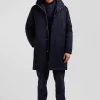 Parka et doudoune 2-en-1 en nylon bleu marine