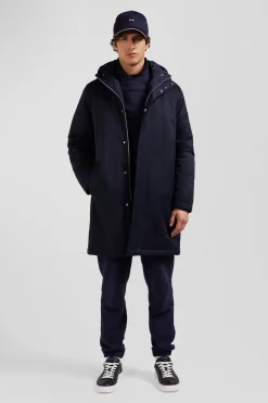 Parka et doudoune 2-en-1 en nylon bleu marine