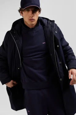 Parka et doudoune 2-en-1 en nylon bleu marine