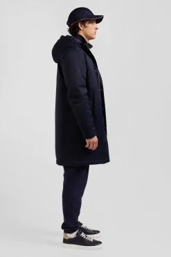 Parka et doudoune 2-en-1 en nylon bleu marine
