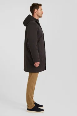 Parka et doudoune 2-en-1 en nylon marron
