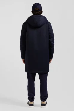 Parka et doudoune 2-en-1 en nylon bleu marine