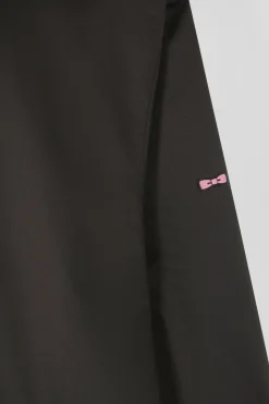 Parka longue à capuche en nylon kaki