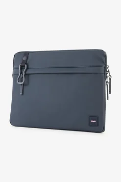 Pochette d'ordinateur en gomme bleu foncé