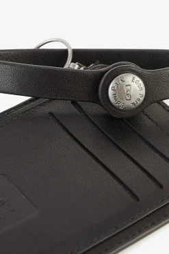 Pochette noire en cuir