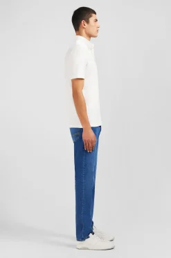 Polo blanc en coton pima stretch