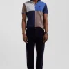 Polo manches courtes Barbarian en piqué coton bleu foncé coupe Regular