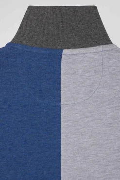 Polo manches courtes Barbarian en piqué coton bleu foncé coupe Regular