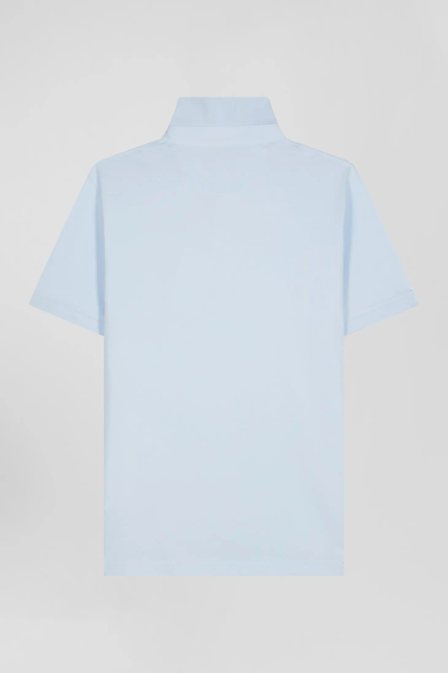Polo manches courtes en coton stretch ciel coupe Slim