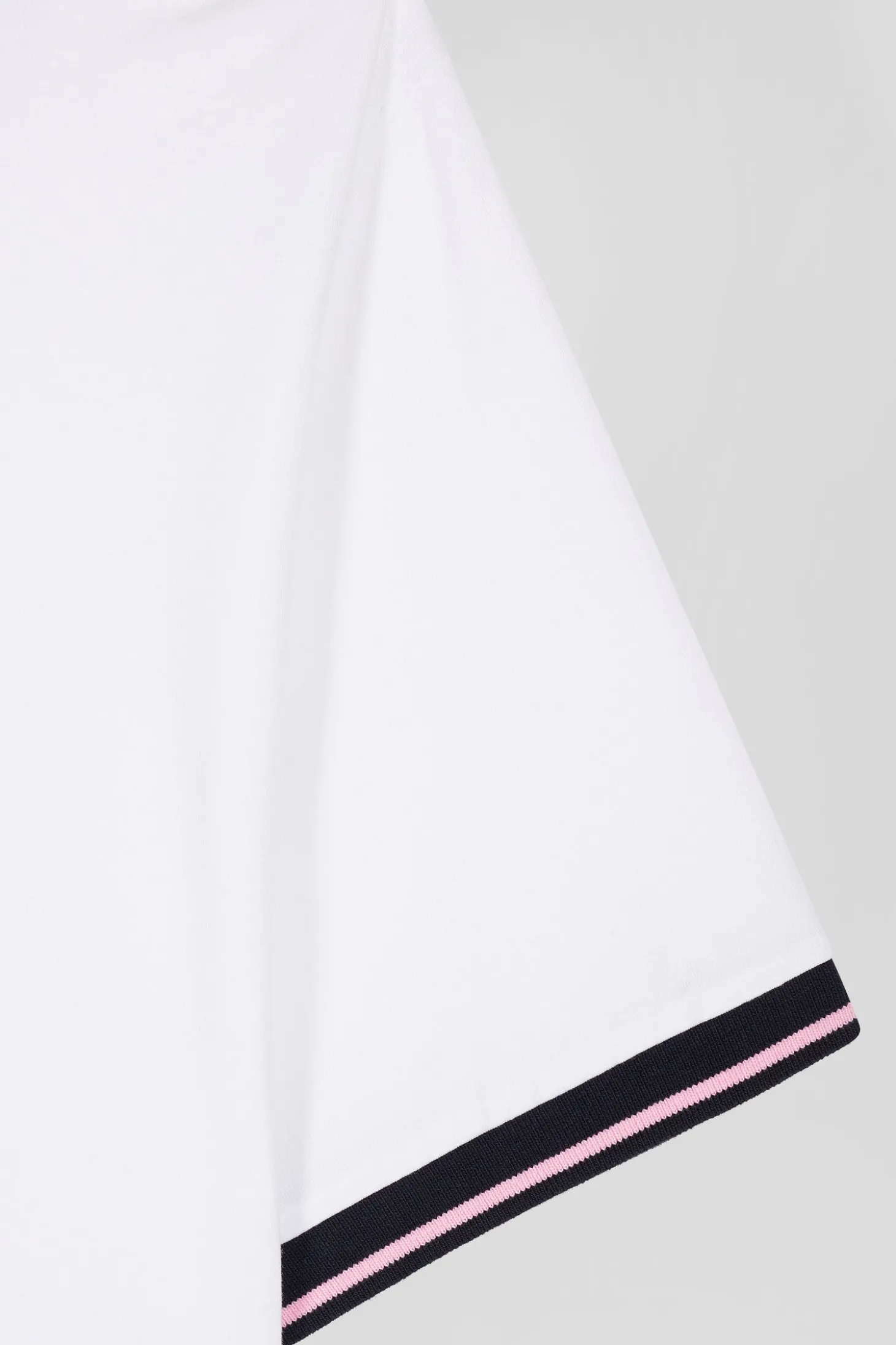 Polo manches courtes en coton stretch blanc col jacquard Eden Park coupe Slim