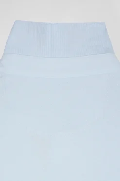 Polo manches courtes en coton stretch ciel coupe Slim