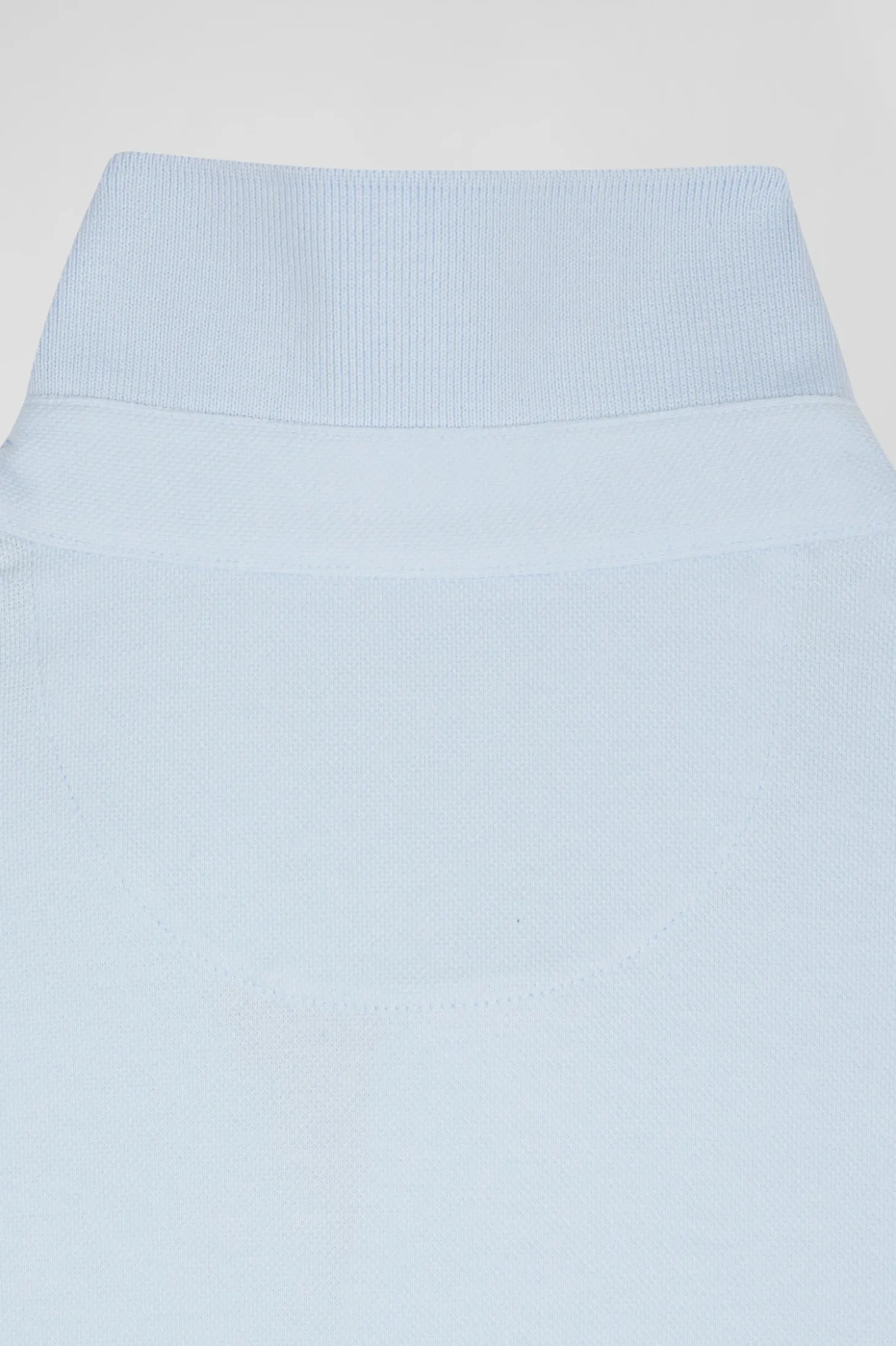 Polo manches courtes en coton stretch ciel coupe Slim