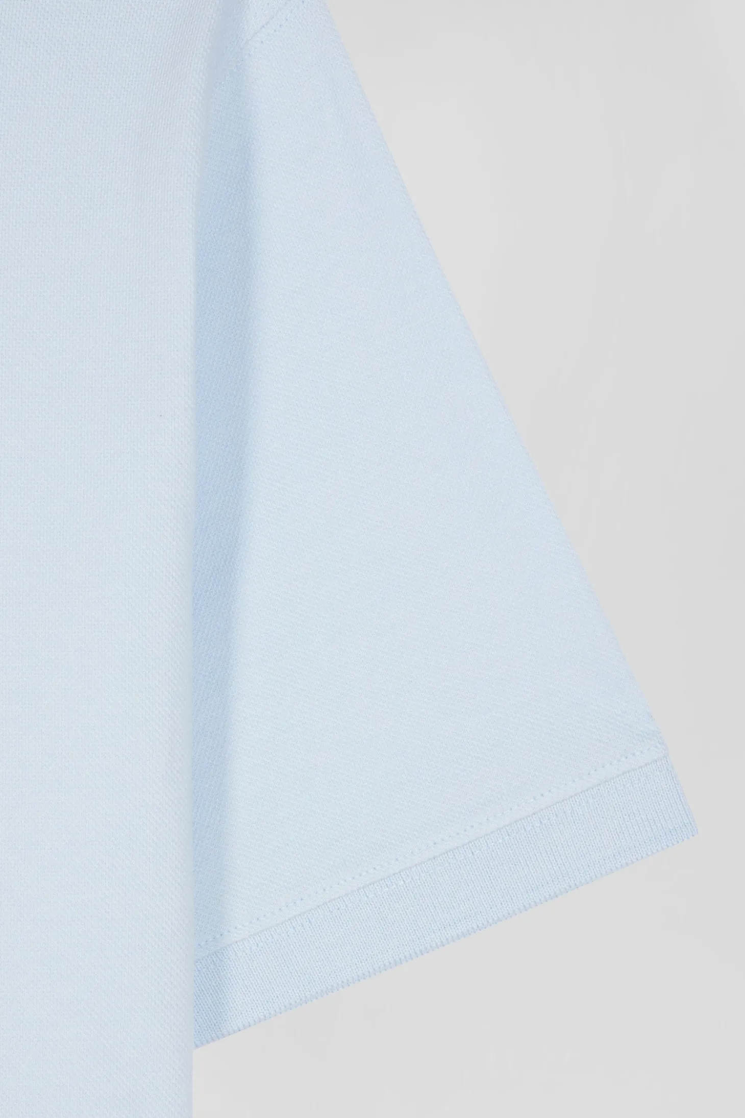 Polo manches courtes en coton stretch ciel coupe Slim