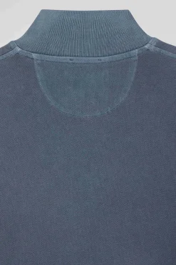 Polo manches courtes unisexe en piqué coton gris surteint coupe Oversized