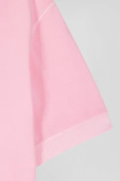 Polo manches courtes unisexe en piqué coton rose surteint coupe Oversized