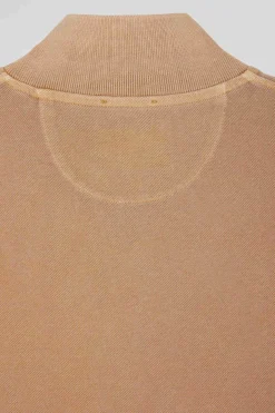 Polo manches courtes unisexe en piqué coton camel surteint coupe Oversized