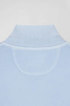 Polo manches courtes unisexe en piqué coton ciel surteint coupe Oversized