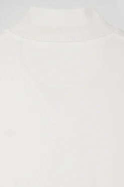 Polo manches courtes unisexe en piqué coton écru surteint coupe Oversized