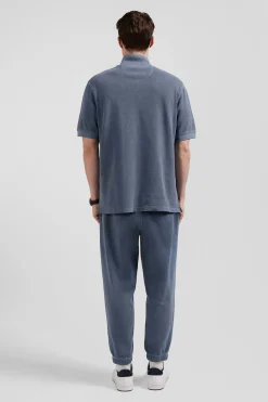 Polo manches courtes unisexe en piqué coton gris surteint coupe Oversized