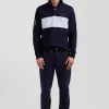Polo manches longues en piqué coton ciel broderie 10 manche coupe Regular