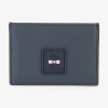 Porte-carte gomme bleu foncé