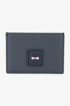 Porte-carte gomme bleu foncé