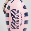 Porte-clés ballon de rugby rose cerclé et sérigraphie French Flair