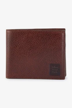 Portefeuille en cuir marron foncé