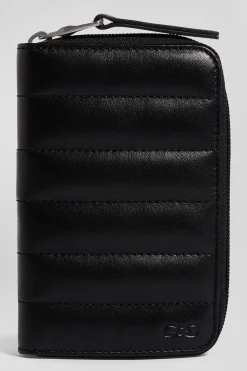 Portefeuille format français en cuir véritable noir