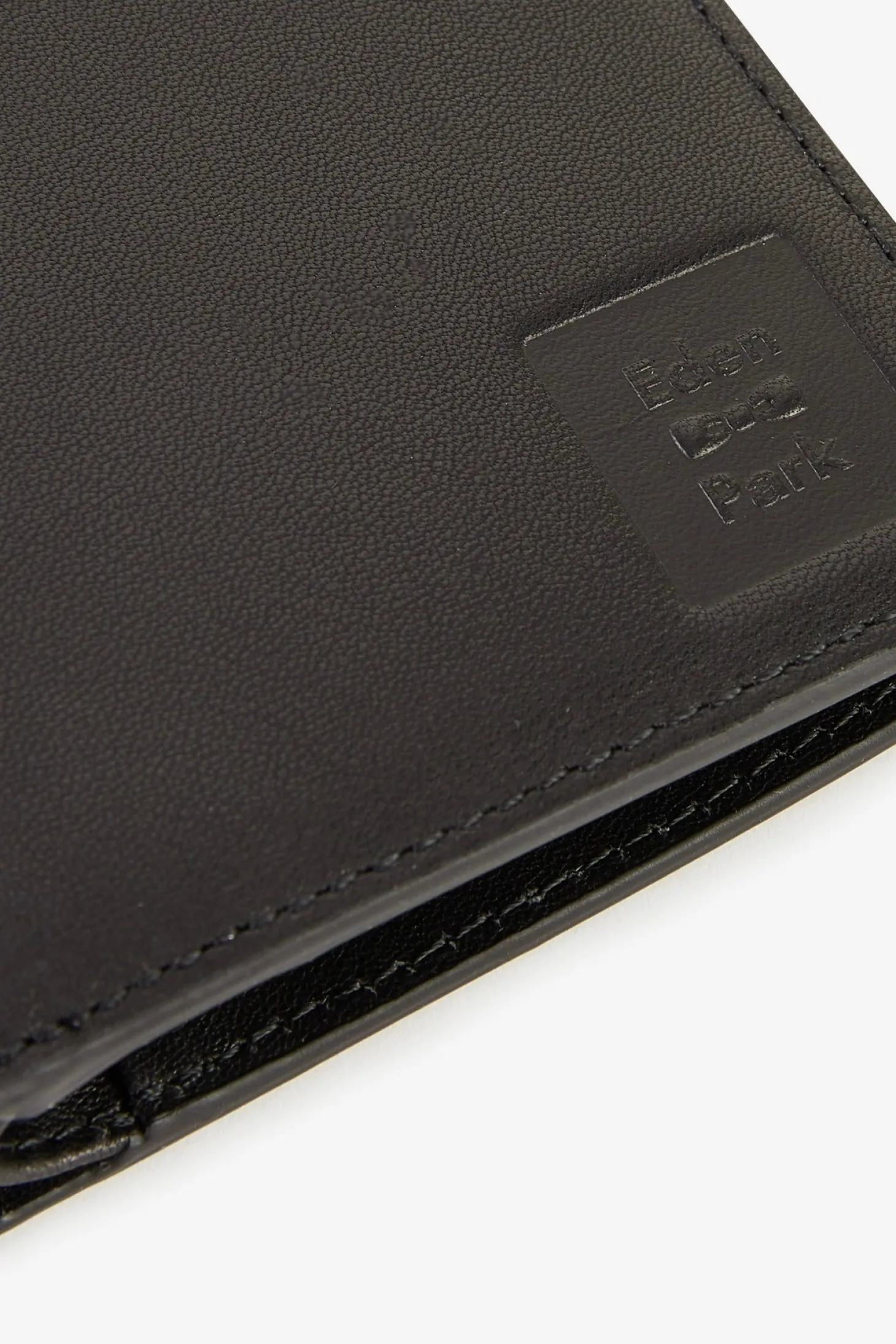 Portefeuille format français cuir noir
