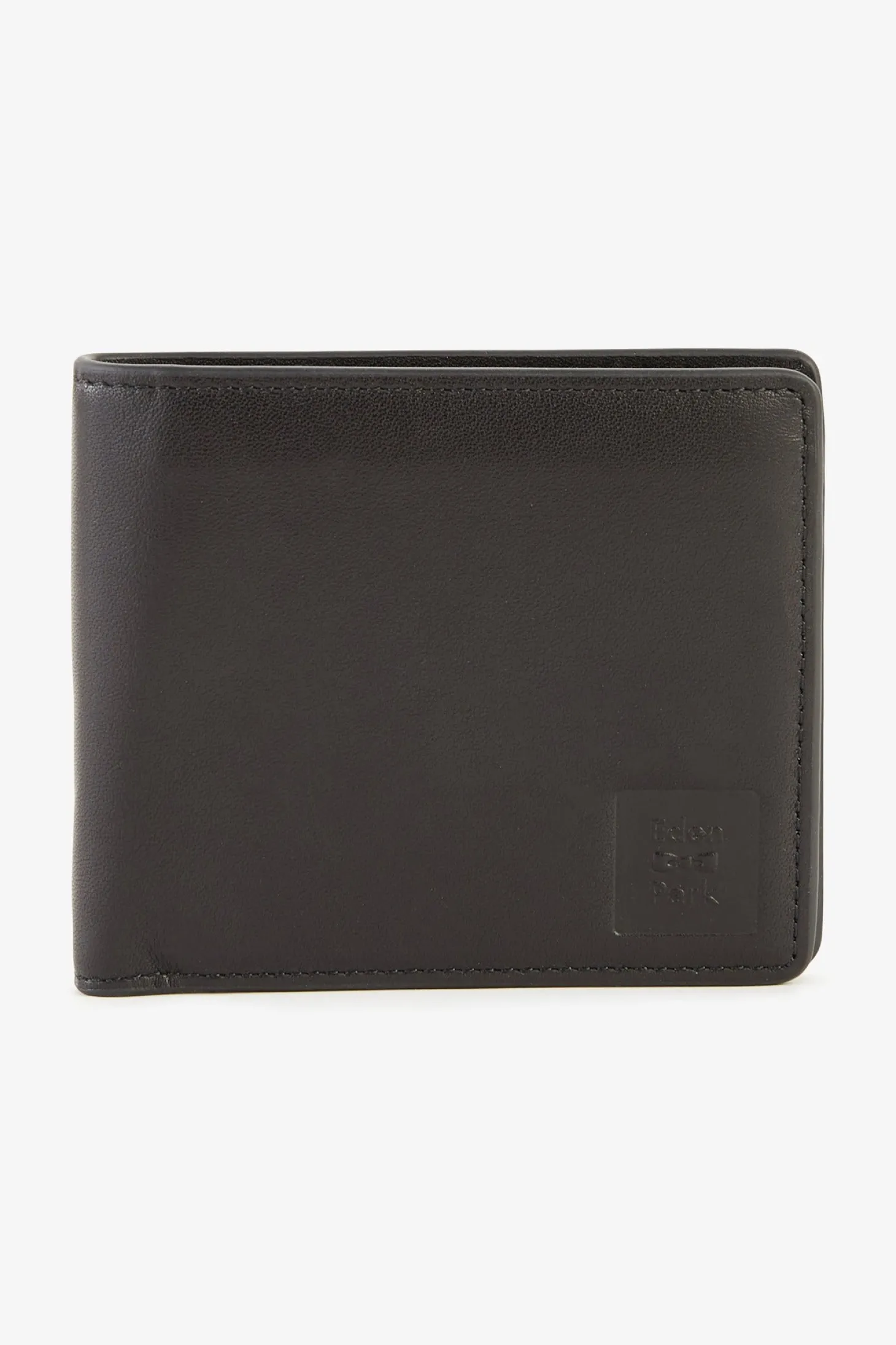 Portefeuille format italien en cuir noir