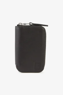 Portefeuille noir en cuir