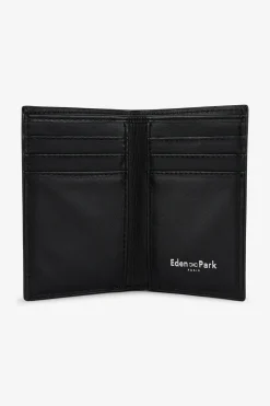 Portefeuille noir en cuir