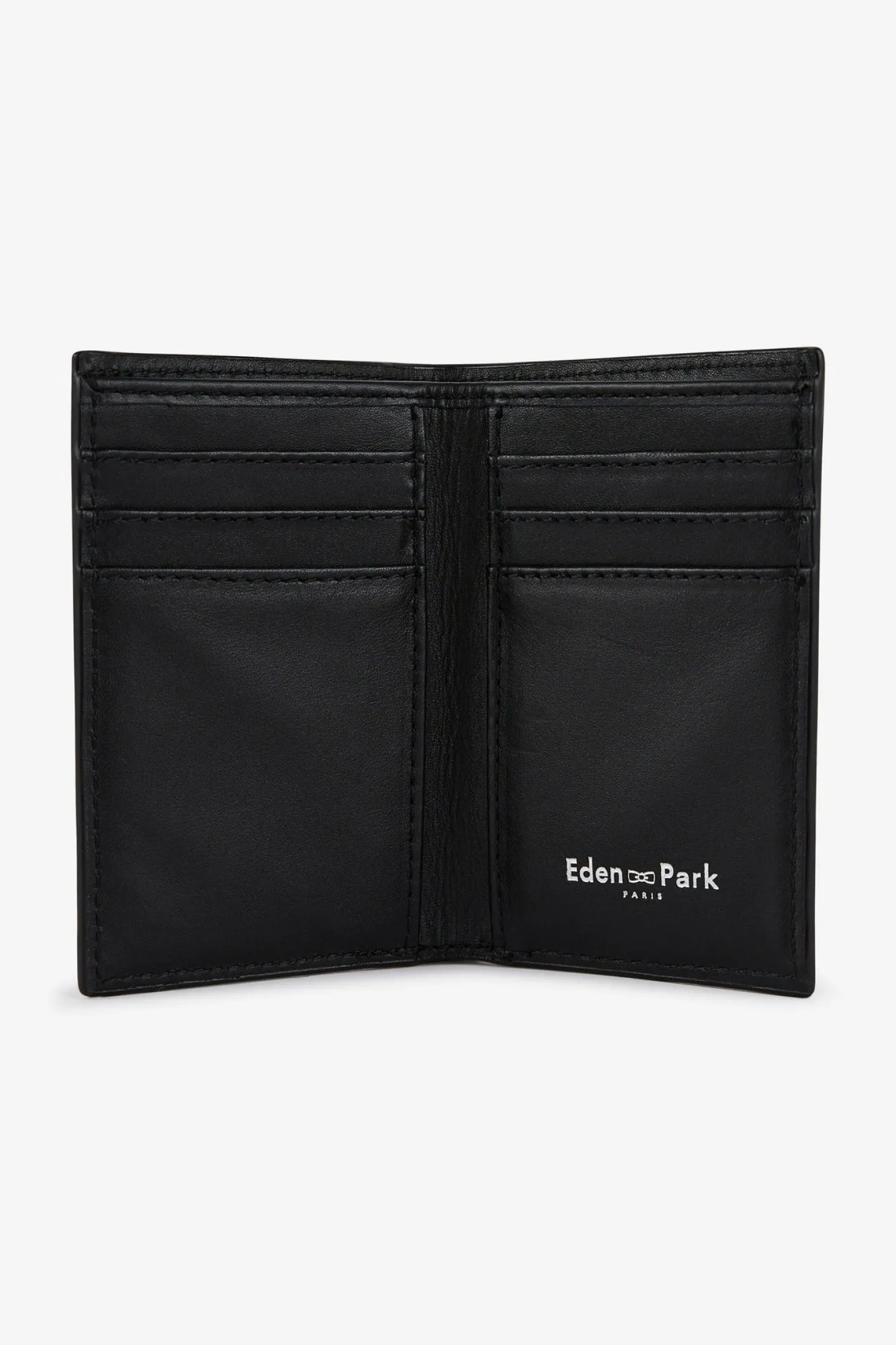 Portefeuille noir en cuir