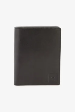 Portefeuille passeport en cuir noir
