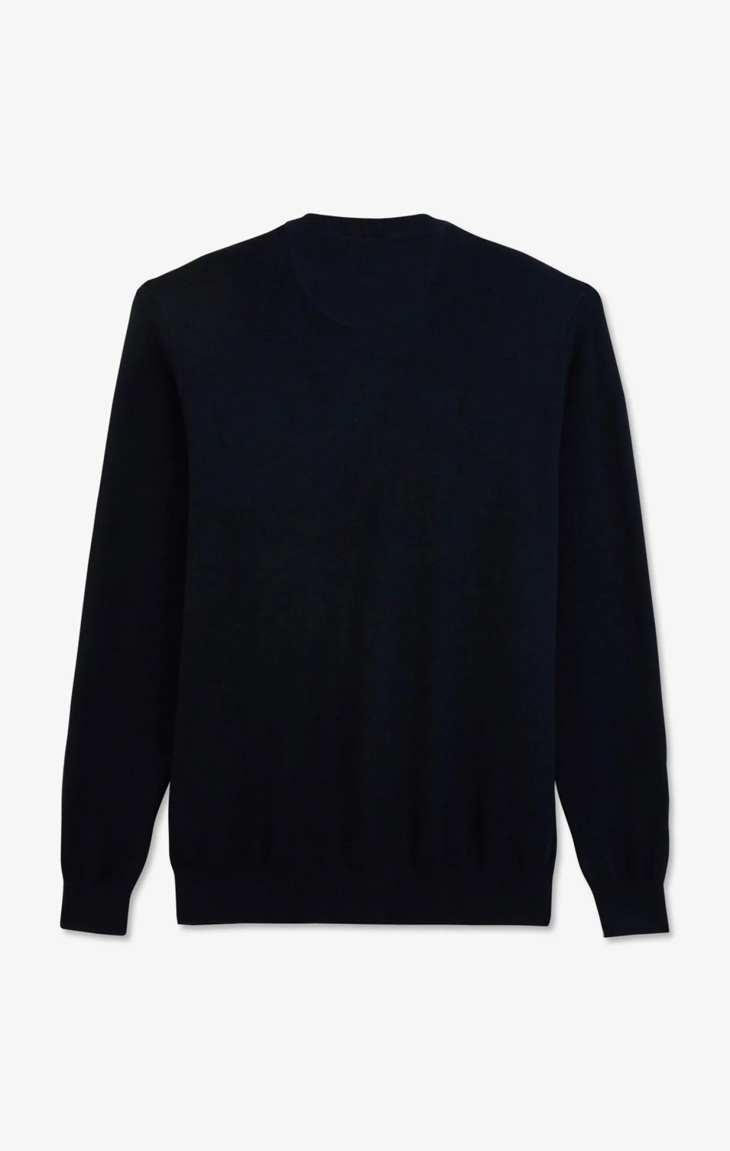 Pull bleu marine à Col V en coton