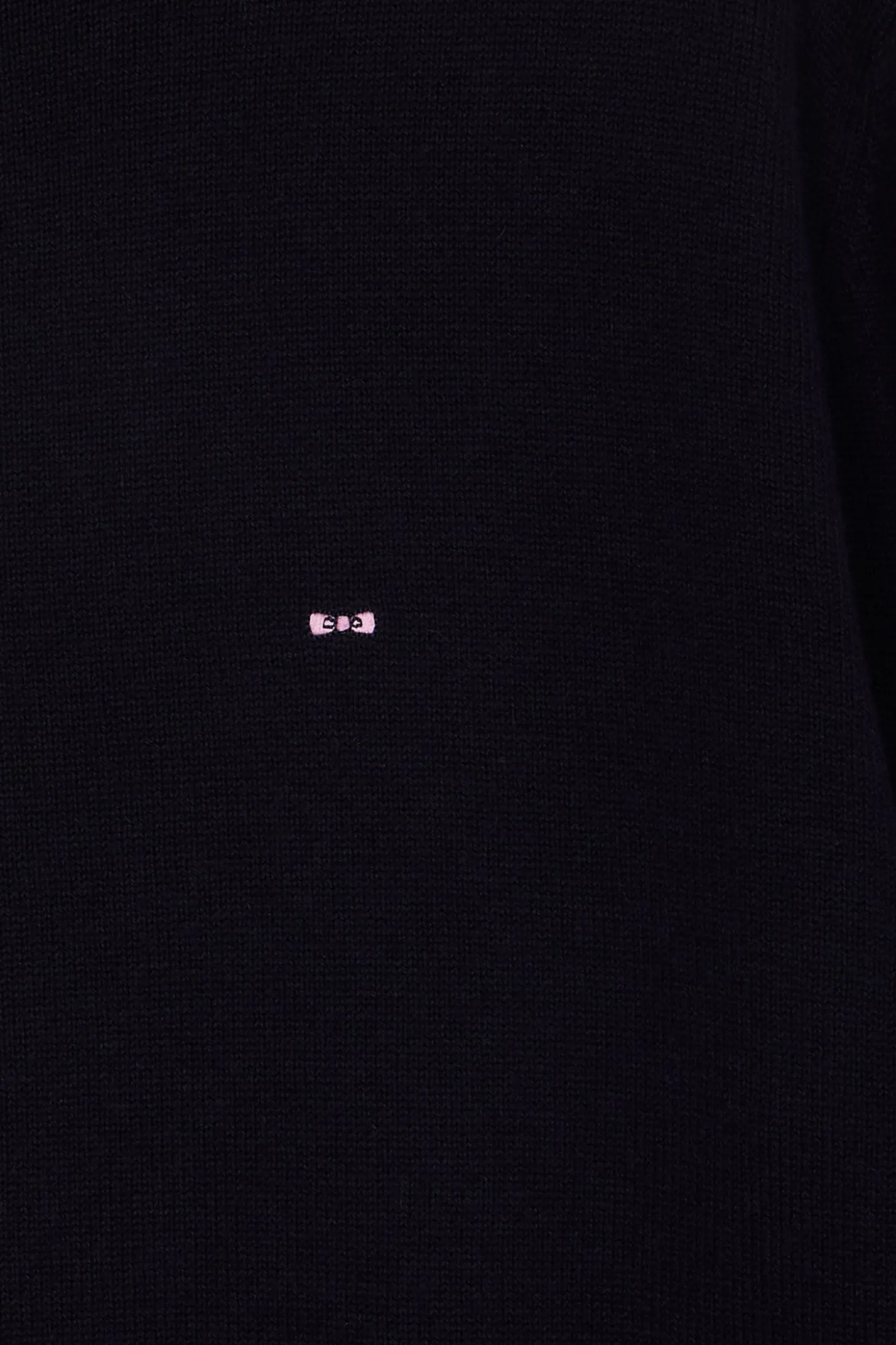Pull col camionneur zippé en laine et coton bleu marine coupe Regular