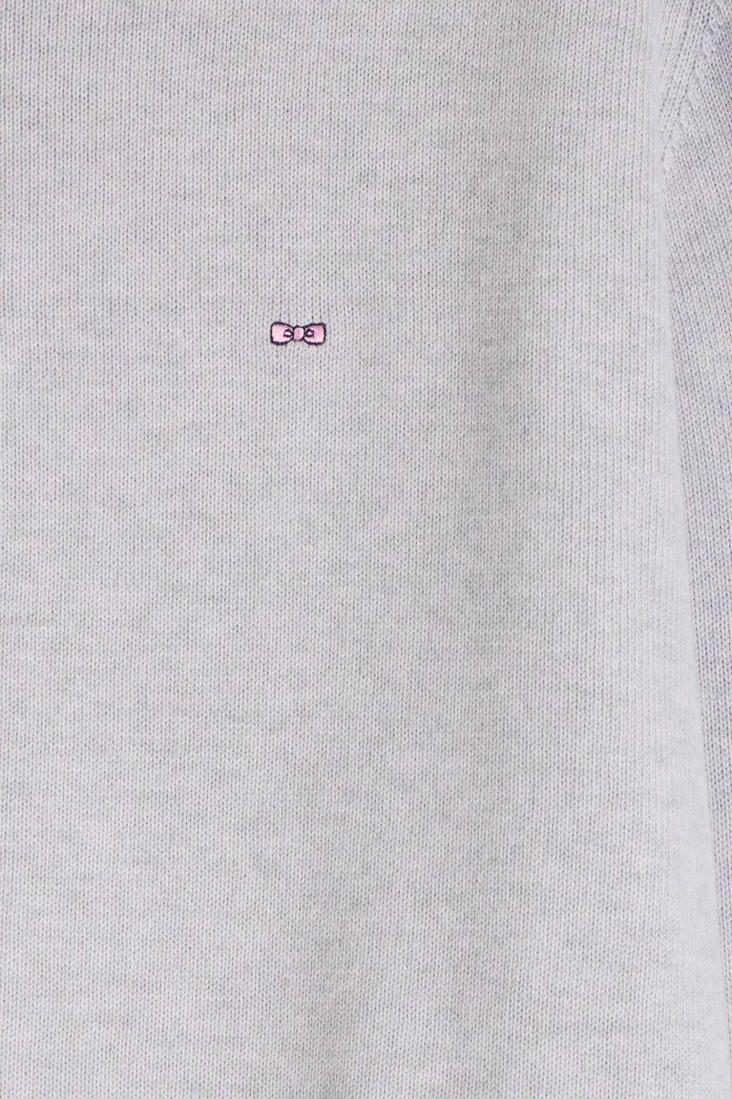 Pull col camionneur zippé en laine et coton gris coupe Regular