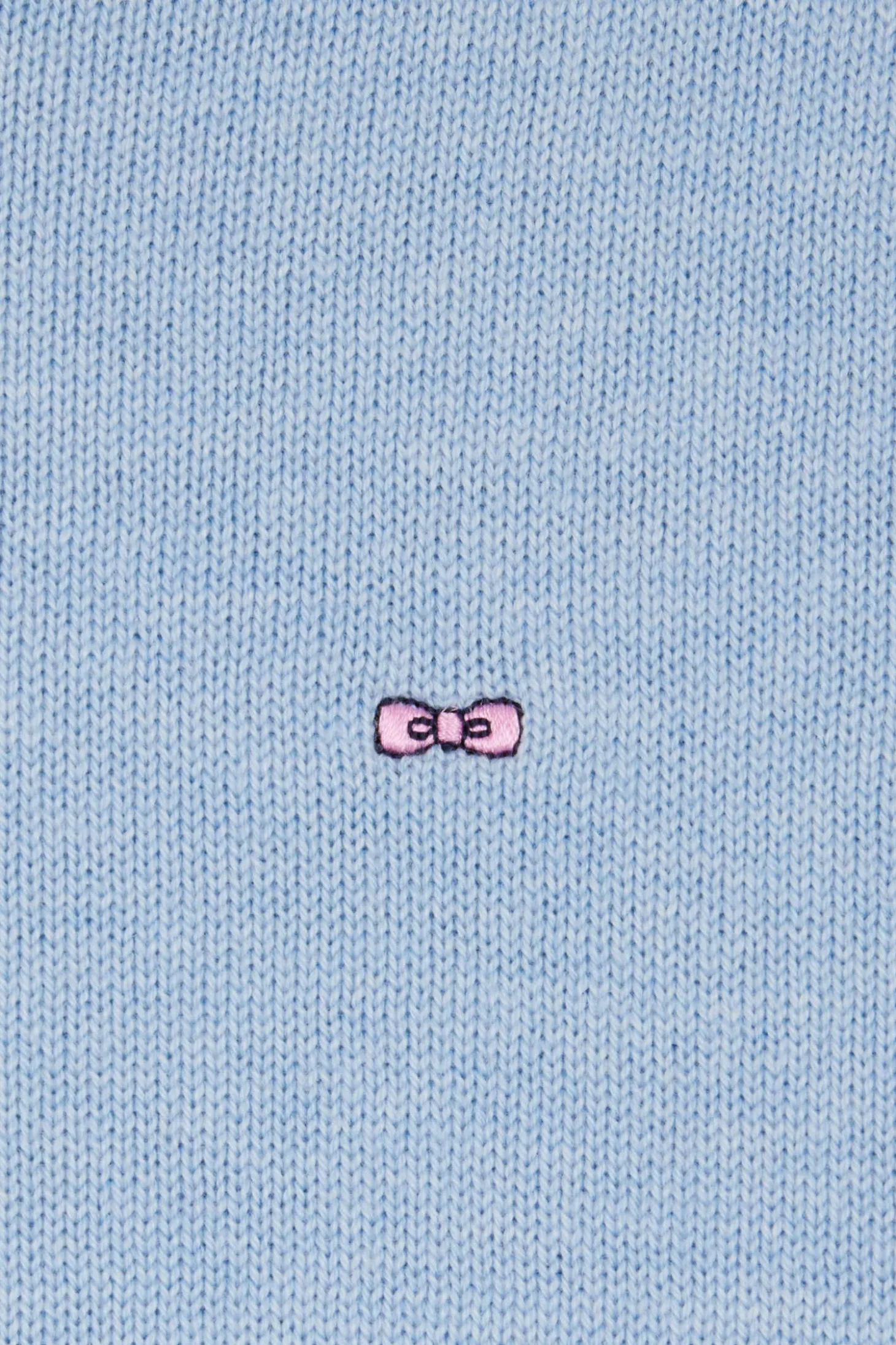 Pull col rond en laine et coton ciel coupe Regular