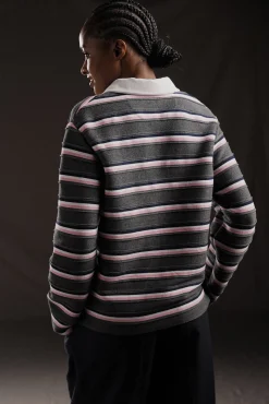 Pull PAP'Atelier en galons rayés façon maillot de rugby