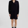 Robe col maillot en laine bleu marine coupe Regular