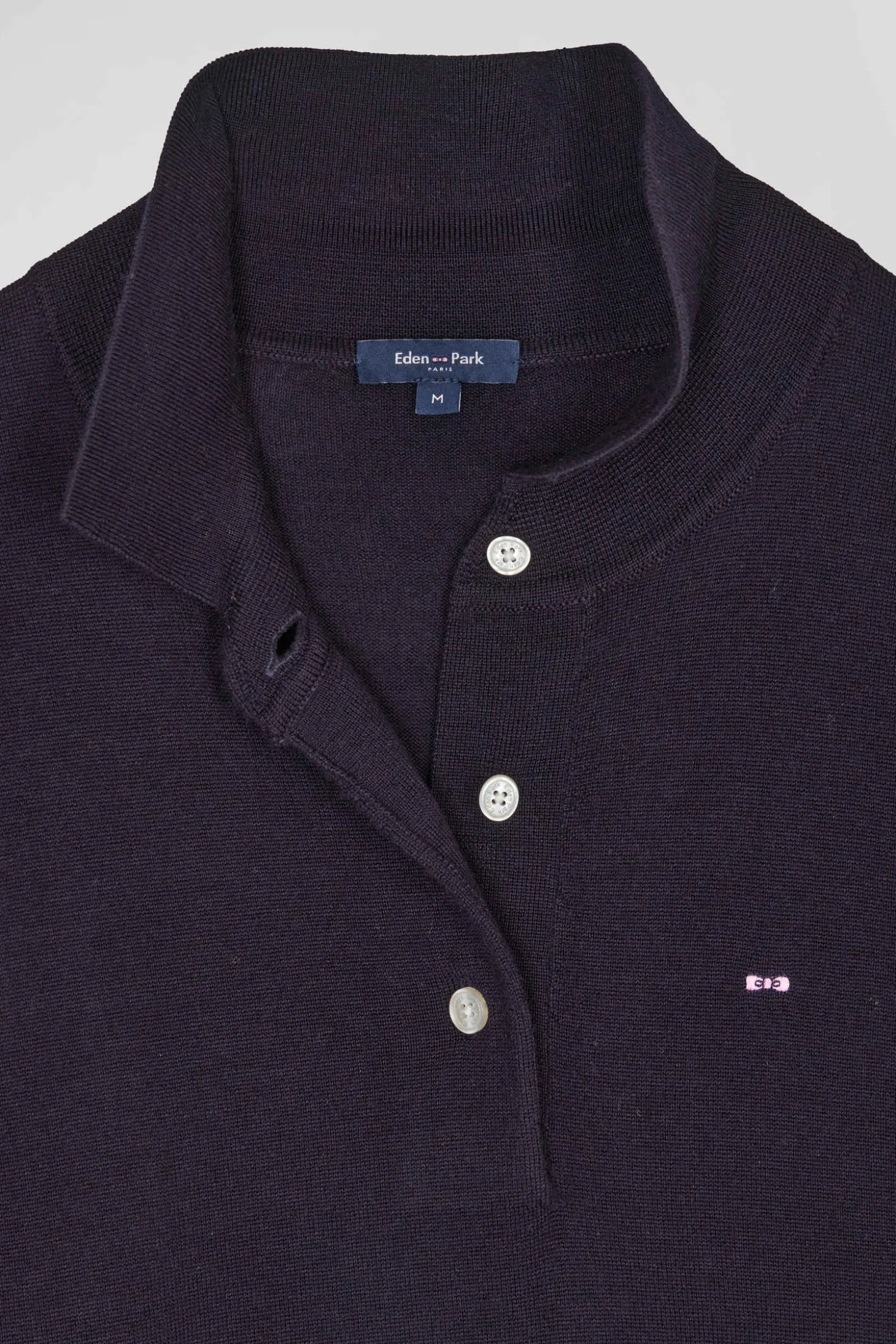 Robe col maillot en laine bleu marine coupe Regular