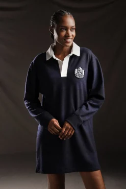 Robe maillot PAP'Atelier en maille cerclée marine