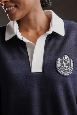 Robe maillot PAP'Atelier en maille cerclée marine