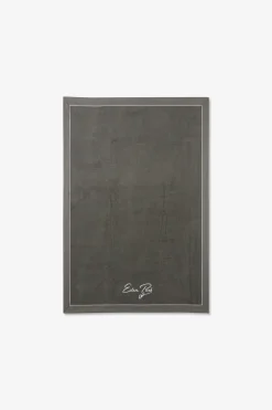Serviette de bain à broderie grise