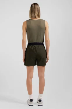 Short de sport kaki