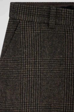 Short en laine mélangée gris coupe Regular