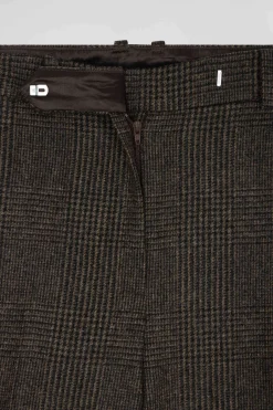 Short en laine mélangée gris coupe Regular