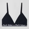 Soutien-gorge en coton stretch bleu marine élastique siglé
