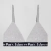 Soutien-gorge en coton stretch gris élastique siglé